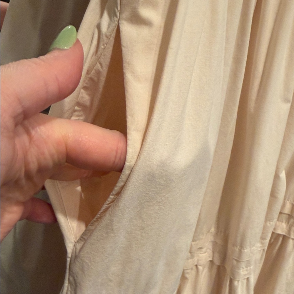 Anthropologie Pale Blush Tiered V-Neck The Somerset Maxi dress small - Picture 4 of 7